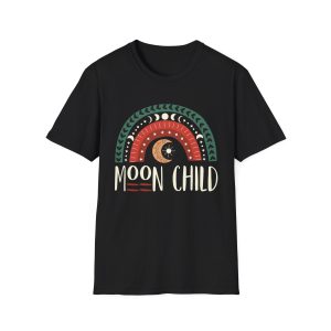 Moon Child Shirt, Bohemian Moon Rainbow T-shirt